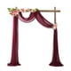 thumbnail image 1 of Cateissary Cortina de gasa con costura fina, textura de gama alta para de boda, cortina de romántico, 2 pack/lote Decoración del hogar Vino rojo, 1 of 6