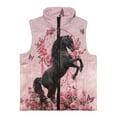 thumbnail image 4 of Pzuqiu Horse Print Girls Zip Up Sleeveless Vest 11-12 Personalized Toddler Girl Clothes Breathable Fall Winter Warm Outerwear With Pockets Comfortable Fall Outfits for Girls, 4 of 7