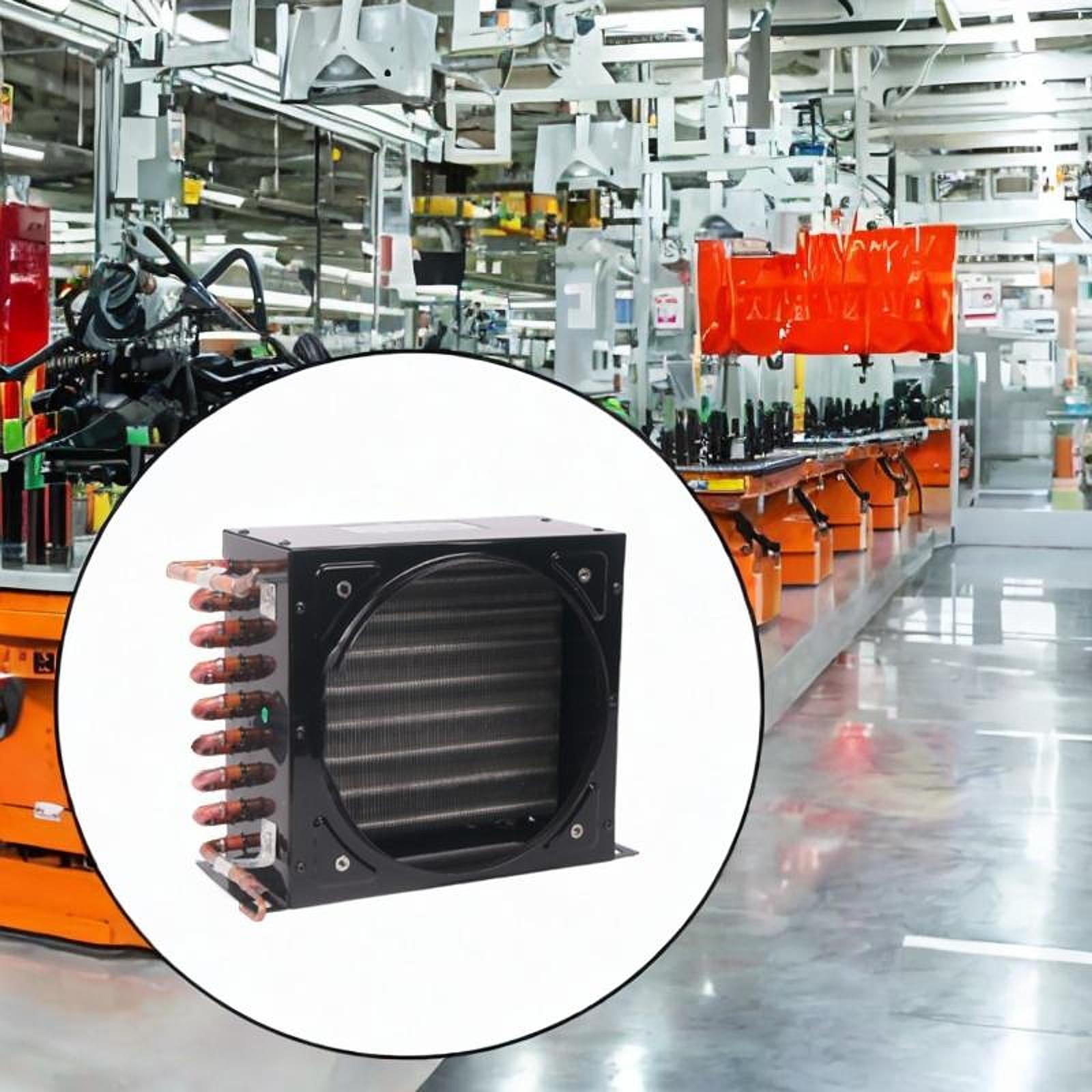 Tnarru Shellless Refrigerator Condenser Refrigeration Cooling Coil Compact Compressors Copper Tube DIY Cooling System Heat Exchanger 31cmx23.5cmx12cm