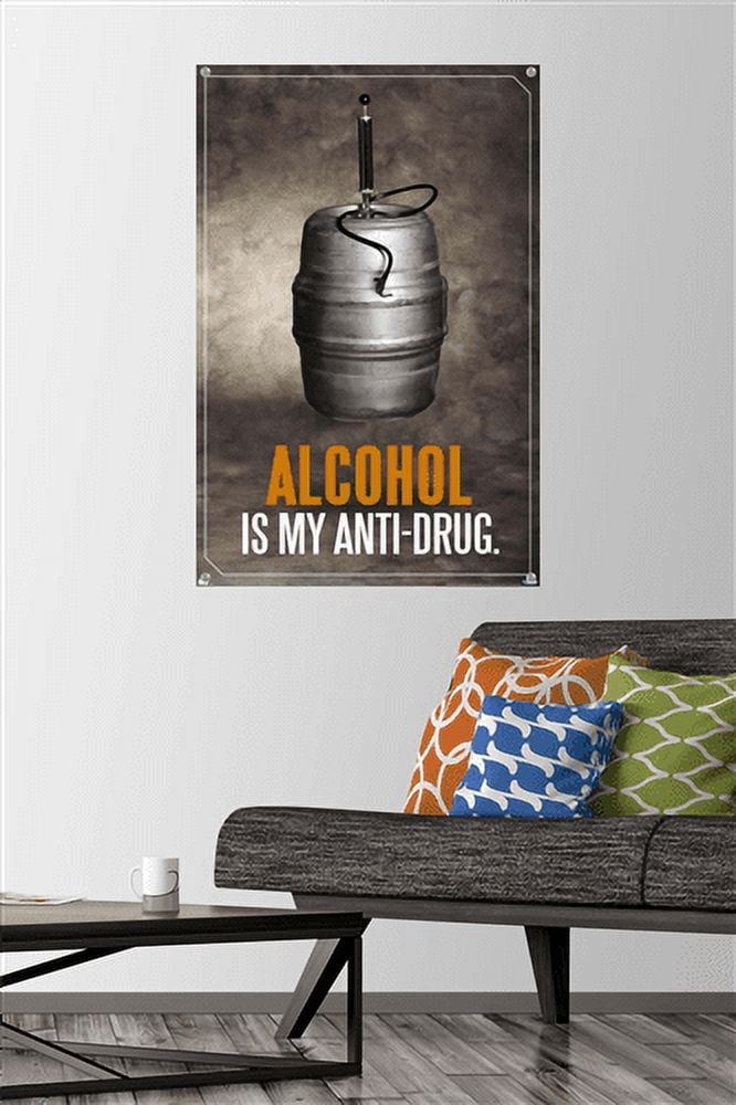 Alcohol - Anti-Drug Wall Poster with Push Pins, 22.375" x 34"