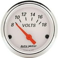 thumbnail image 1 of AUTO METER 1391 Arctic White Voltmeter Gauge, 1 of 1