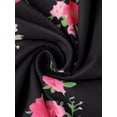thumbnail image 5 of INSPIRE CHIC Summer Floral Bodycon Dress for Women's Sleeveless Square Neck Ruched Mesh Fishtail Dresses XS Black, 5 of 6