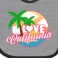 thumbnail image 4 of Inktastic I Love California with Ocean and Palm Trees Boys or Girls Baby Bib, 4 of 4