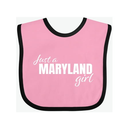 

Inktastic Just a Maryland Girl Born and Raised Gift Baby Girl Bib