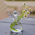 thumbnail image 6 of Ochine Angel Hanging Glass Plant Flower Vase Hydroponic Pot Office, 6 of 7