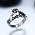 thumbnail image 3 of Banda de Acero Inoxidable Hugo Decoración Palma para Boda Unisex US 7, 3 of 4