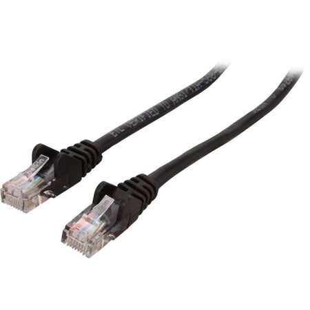 UPC: 0722868138311 | Belkin A3L791-03-BLK-S 3 ft. Cat 5E Black Network Cable