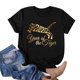 thumbnail image 5 of Blusa informal de manga corta con estampado de año nuevo y cuello redondo para mujer Fridja gope3219, 5 of 6