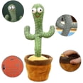 thumbnail image 2 of Juguete de cactus bailarín, juguete de cactus soleado que habla y repite cantando (120 canciones) QF, 2 of 5