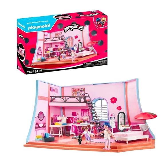 Set de Juego Playmobil Miraculous loft de Marinette 73 Piezas