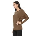 thumbnail image 2 of Women's Trendy Style Dolman Long Sleeves Solid Top, 2 of 3
