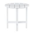 thumbnail image 4 of Garden 18" Inch Round Plastic Outdoor Patio Side Table, White, 4 of 9