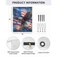 thumbnail image 2 of 4th of July RV Awning Sun Shade Screen 9'X7' Patriotic Eagle Mesh Sunscreen American Flag Fireworks Awning Shade Screen with Zipper UV Blocker Completed Kits Outdoor Canopy for RV Motorhome Camper, 2 of 7