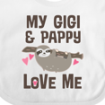 thumbnail image 4 of Inktastic My Gigi and Pappy Love Me Girls Baby Bib, 4 of 4
