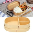 thumbnail image 4 of Boîte à Lunch en Bois, Récipient Alimentaire de Style Japonais, une Seule Couche pour les Étudiants Adultes, 4 of 8