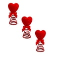 thumbnail image 2 of Yardy 3Pcs Valentine's Day Tree Topper|6.3" Heart Shape Tree Topper Heart Decorations|Red Flocked Tree Topper| for Valentine's Day Wedding Holiday Ornament Home Indoor Decor, 2 of 5