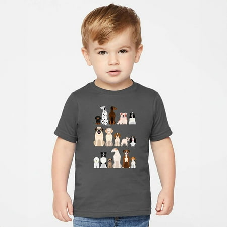 

Dog Lovers Lovers Kid s Tees Farm Animal Infant Bodysuits Pet Illustration Breeds Youth-New Born Bodysuit / Charcoal