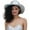 White, variant on Aocisk Stylish Bucket Hat Outdoor Event Accessory Party Wear Versatile All Season Sun Black one size
