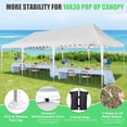 thumbnail image 5 of 10'x10' Outdoor Wedding Party Tent, Camping Shelter Gazebo with Sidewalls, 5 of 8