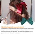 thumbnail image 5 of Bandeau Grand pour Cheveux, Pince à Ressort, Nœud Réglable, Multicolore, Sans Accroc, Porte-Queue, Épingles à Cheveux, Chouchous pour Filles, Bleu Lac, 1 Ensemble, 5 of 5