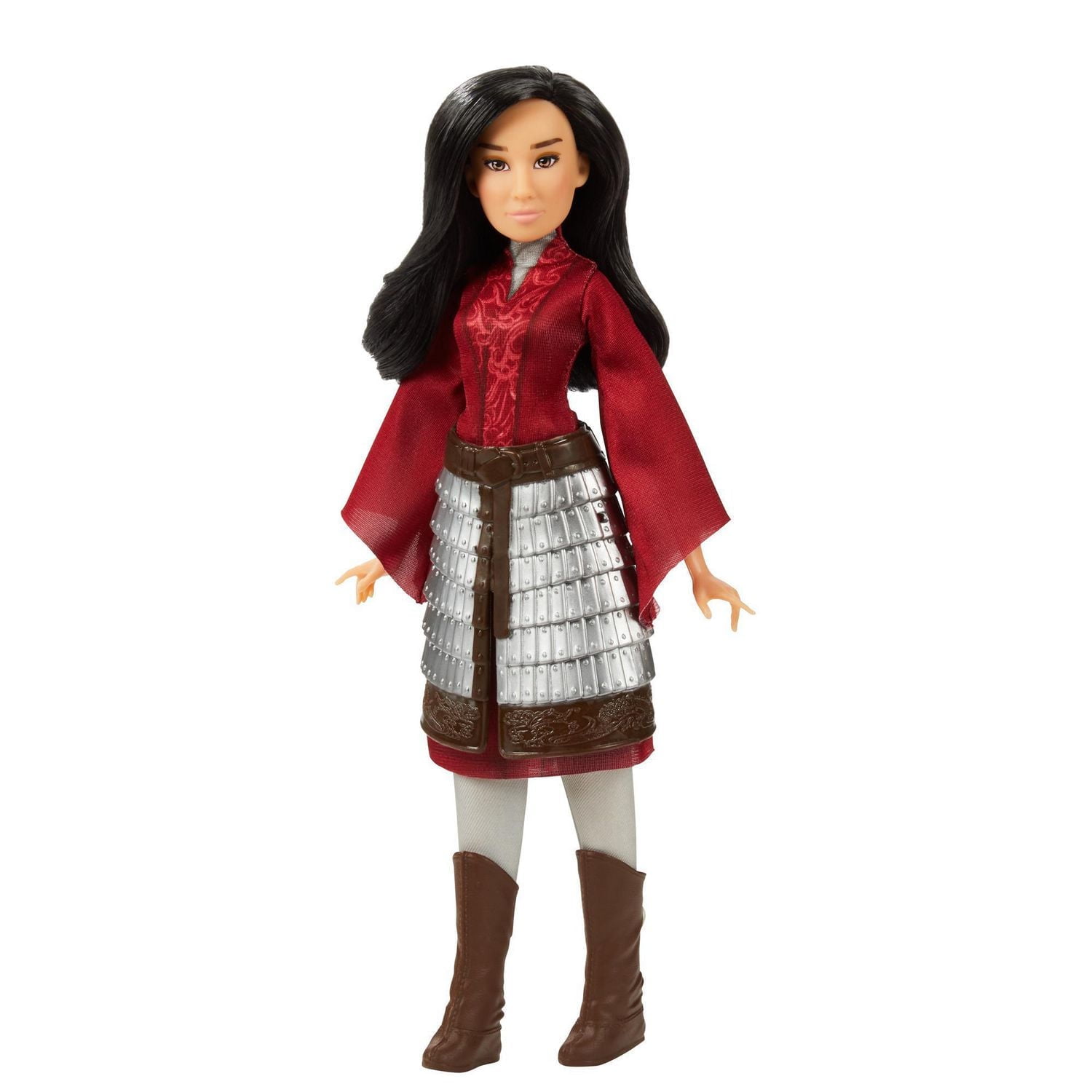 Disney Mulan Fashion Doll with Skirt Armor, Shoes, Pants, and Top,