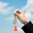 thumbnail image 3 of Mini Traffic Cone Keychain 10Pcs Cute Construction Pendant For Boys And Girls Car Interior Decoration, 3 of 5