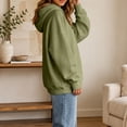 thumbnail image 4 of Women’s Oversized Hoodie Sweatshirt Casual Loose Fit Pullover Hooded Sweatshirt Long Sleeve Tops Solid Color Basic Hoodie Sweatshirt for Fall Winter, 4 of 6