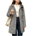 thumbnail image 2 of Girls Waterproof Jacket Coats Long Sleeve Hooded Outdoor Outwear Lining Interchange Jacket, 2 of 8