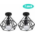 thumbnail image 1 of Iluminación de granja: Lámpara empotrada de techo de diseño rústico en negro con accesorios de iluminación industriales para una fácil instalación en su cocina, pasillo o porche (paquete de 2), 1 of 5