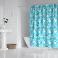 thumbnail image 3 of 72" x 84" Cute Bear Shower Curtain - Polar Bear Cartoon Print with Brown Forest Winter Hunting Wild Artistic Design, Waterproof & Fade-Resistant Bathroom Drapes with Metal Grommets & Hooks, 3 of 5