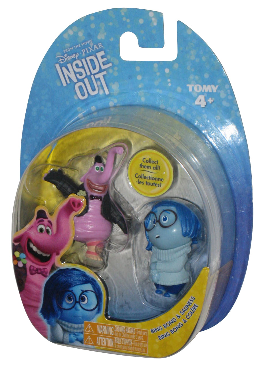 Disney Pixar Inside Out Bing Bong Sadness Tomy Mini Figure Set 2-Pack ...