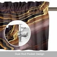 thumbnail image 6 of Abstract Marble Texture Valance Curtain Purple Gold Waves Art Window Valances Rod Pocket Short Curtains Window Treatments for Kitchen Bedroom Bathroom Laundry 54" x 18", 6 of 9