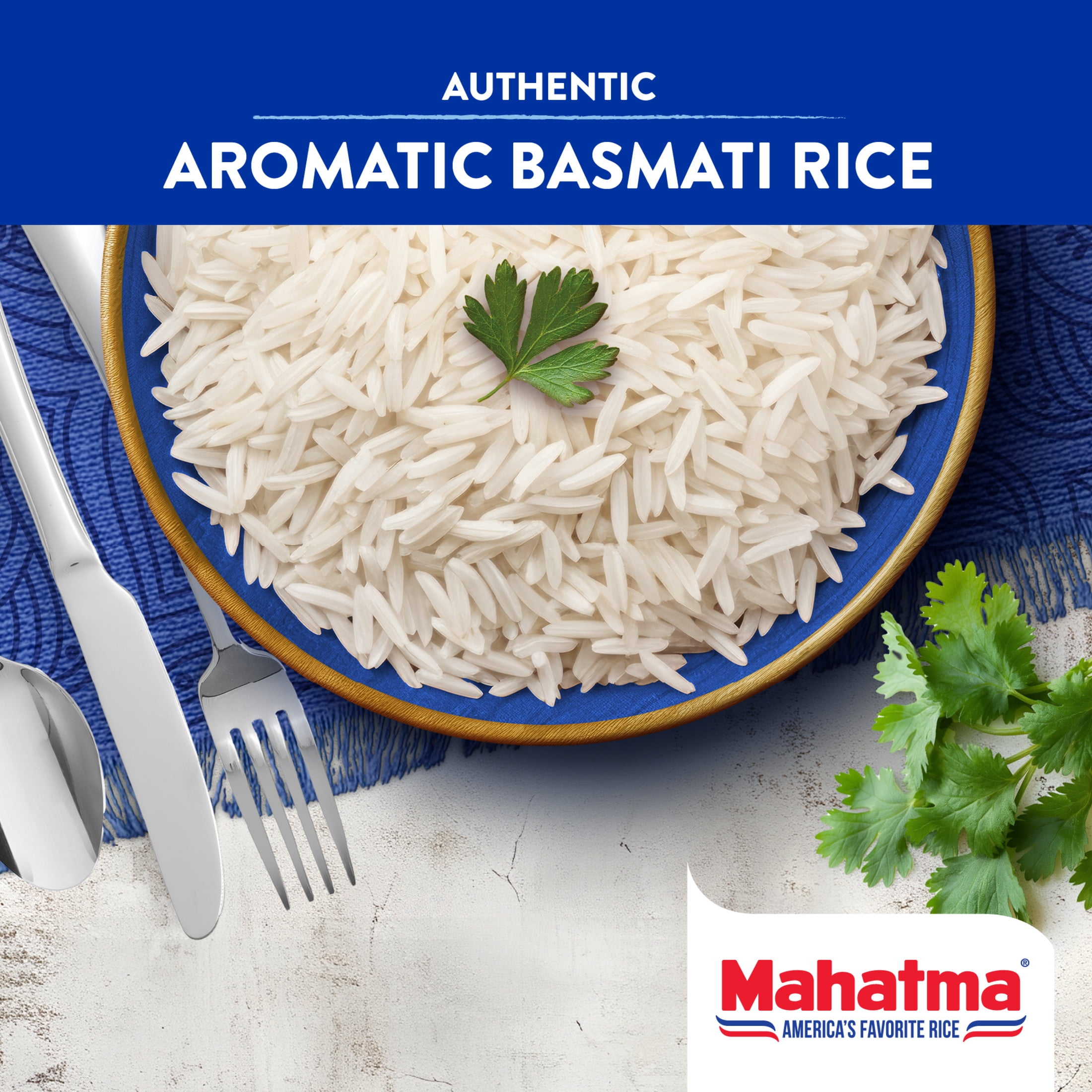 (6 pack) Mahatma Basmati Rice, Fragrant Extra Long Grain, Gluten Free, 5 lb Bag
