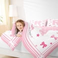 thumbnail image 3 of Manfei Teens Bow Knot R Personalized Initial Twin Bedding Sets 7-Piece,Ribbon Bow Cute Princess Bow Bedding Comforter Set for Girls Female,Pink Reversible,Breathable Home Decor, 3 of 7