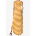 thumbnail image 2 of TheMogan Women's PLUS Sleeveless Loose Striped Curved Slit Hem Long Maxi Dress, 2 of 6