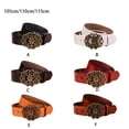 thumbnail image 1 of Baohd Ceinture à Boucle Fleur en Cuir Look avec Femmes – Mode et Tendance Large Rouge Foncé 115cm, 1 of 6