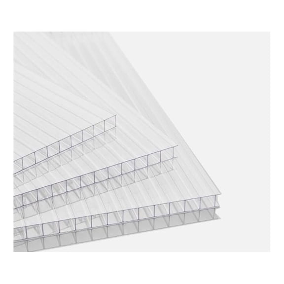 Twin Wall Polycarbonate Greenhouse Panels | Polycarbonate Panels | Greenhouse Panels| Polycarbonate Roof Panels| Panels | Clear, Light Weight | 8mm | Size: 12" x 12"| 3 Pack