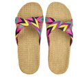 thumbnail image 2 of nuevas zapatillas de moda para hombre y mujer, zapatillas antideslizantes de verano para parejas en casa, zapatillas de interior, zapatos diarios cruzados de lino, 2 of 4