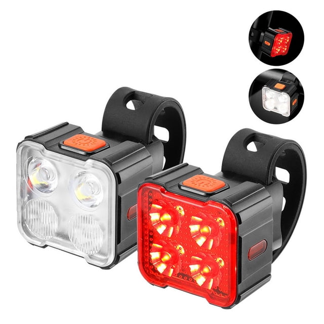 Luz para bicicleta recargable Luz de advertencia de la luz trasera del ciclismo luz de advertencia de la bicicleta por la noche