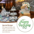 thumbnail image 4 of Billuyoard 10 piezas de adornos para cupcakes, tarjeta de inserción para decoración de bebés, accesorios de boda, letrero para fiesta, decoración de Decoración del hogar Verde Billuyoard HA062285-12B, 4 of 6
