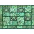 thumbnail image 1 of Ahgly Company Indoor Rectangle Abstract Turquoise Blue Modern Area Rugs, 5' x 7', 1 of 4
