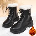 thumbnail image 5 of SKIYLEVZ Women's Moto Boots Cowgirl Boots Wide Width Available Soft Sole Womens Winter Snow Boots Women’s Work Boot Waterproof Shoes Casual Winter Fashion Combat Boots, 5 of 9
