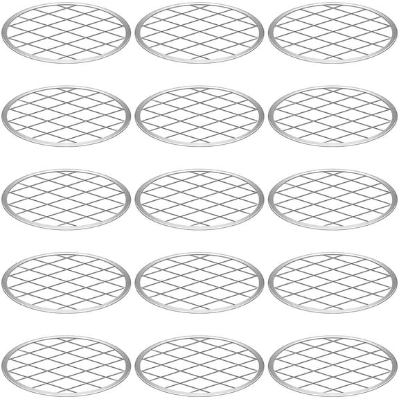 12 Pcs Wide Mouth Mason Jar Lids with Straw Hole, 3.4 in (8.6 cm) Metal Flower Inserts, Mason Jar Grid Tops for Flower Arranging, Pen Holder, Toothbrush Storage, Decorative Organizer