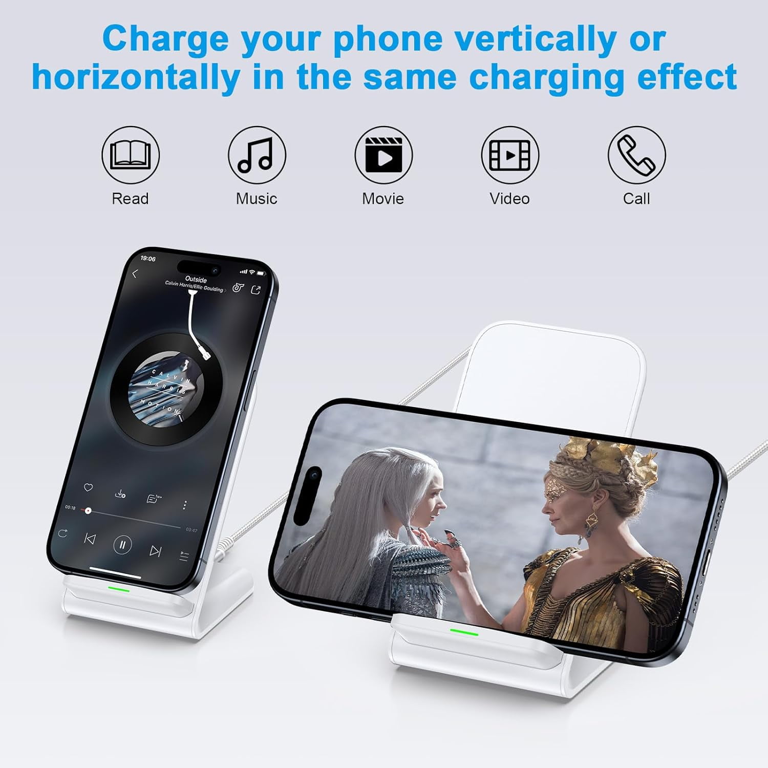 Pixel 10 Wireless Charger, 15W Fast Charging Stand for Google Pixel 10 Pro XL/9a/9/9 Pro/9 Pro Fold/8a/8/8 Pro/7a/7 Pro/6 Pro, 2Pack Android Phone Wireless Charger Stand for Samsung Galaxy S25 S24