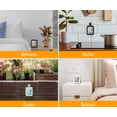 thumbnail image 4 of Digital Bathroom Shower Timer, Kitchen Wall Clock with Alarm, Waterproof Timer Indoor Thermometer Hygrometer for Shower, Cooking, Makeup White, 4 of 9