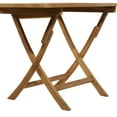 thumbnail image 6 of DecMode 18" x 36" Brown Teak Wood Folding Outdoor Dining Set, 5-Pieces, 6 of 20