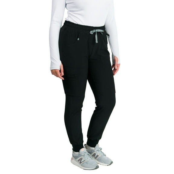Medgear Women's 4-Way Stretch Jogger Scrubs Pant with 8 Pockets