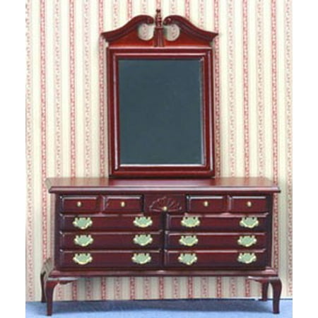 Dollhouse Mahogany Dresser With Mirror Walmart Com