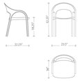 thumbnail image 2 of Nicer Furniture AP6102CL-CL-2 Transparent Clear Legs Eiffel Style Dining, Side Chair - Set of 2, 2 of 2