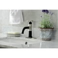 thumbnail image 3 of Kingston Brass KSD2828RX Belknap One-Handle Single-Hole Bathroom Faucet with Deck Plate and Push Pop-Up Drain, Matte Black/Brushed Nickel, 3 of 7